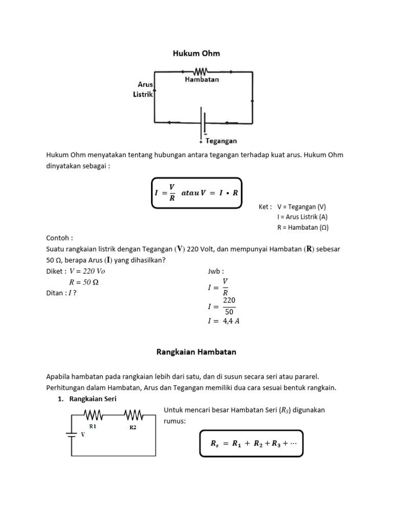 Hukum Ohm dan Rangkaian Listrik | PDF