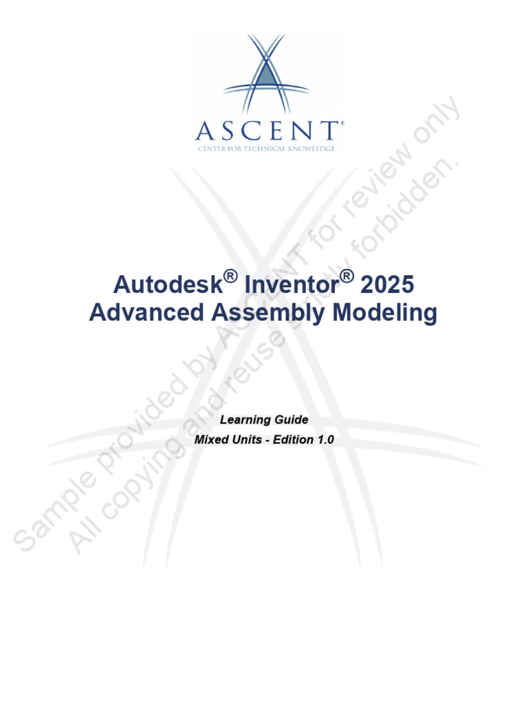 Autodesk Inventor 2025 Advanced Assembly Modeling | PDF | Autodesk