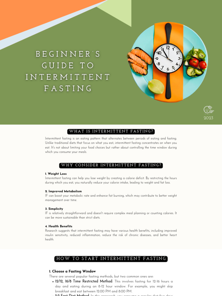Beginner's Guide to Intermittent Fasting | PDF | Dieting | Intermittent ...