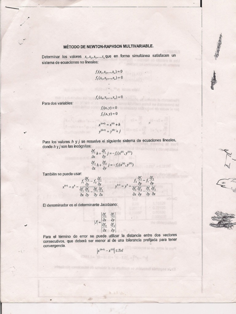 Metodo de Newton Raphson Multi Variable | PDF