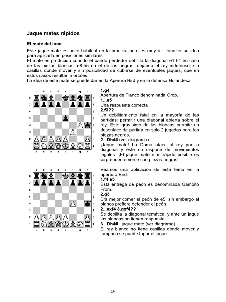 Tactica Basica | PDF | Aperturas de ajedrez | Teoría del ajedrez