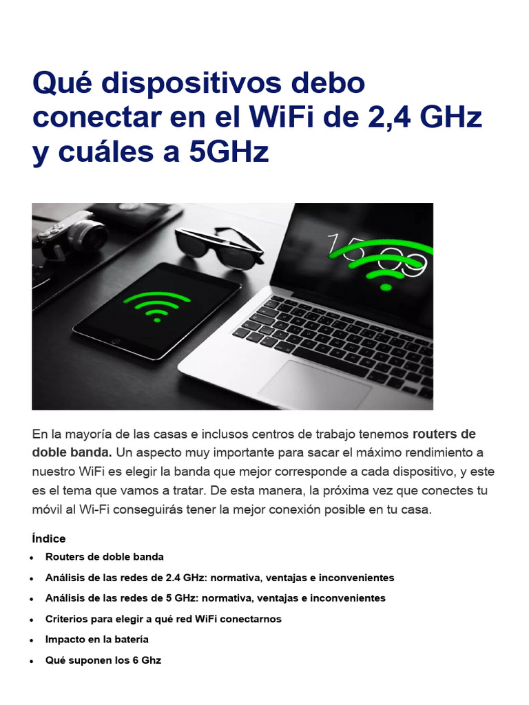 Qué Dispositivos Debo Conectar en El WiFi de 2 | PDF | Ieee 802.11 | Wifi