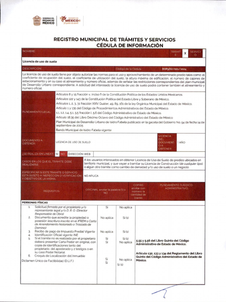 Licencia De Uso De Suelo Pdf