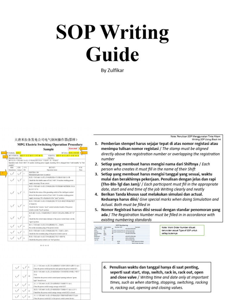 Panduan Penulisan SOP Efektif | PDF