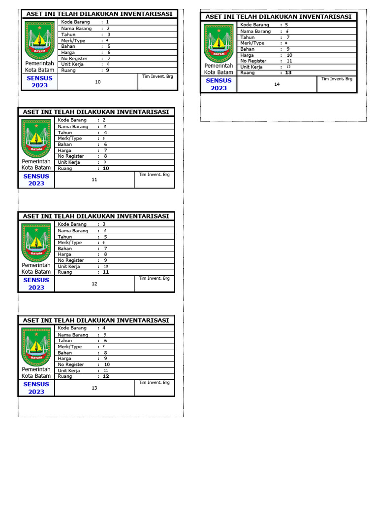Label Barang 2023 - Mailing | PDF