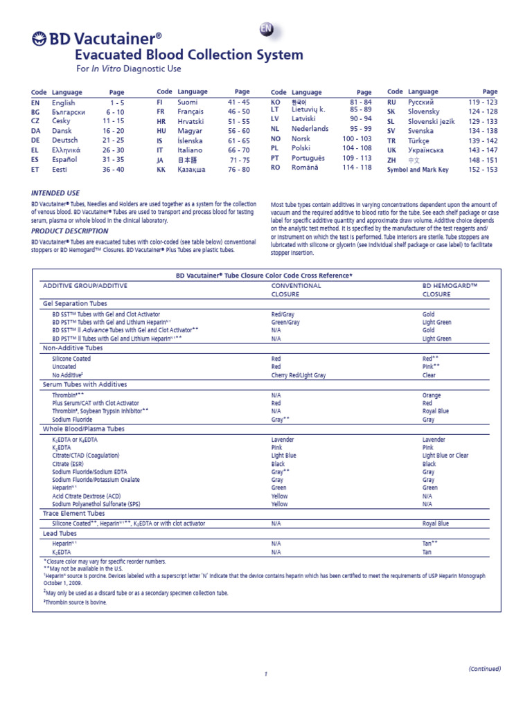 Product Insert Tube | PDF | Blood Plasma | Blood
