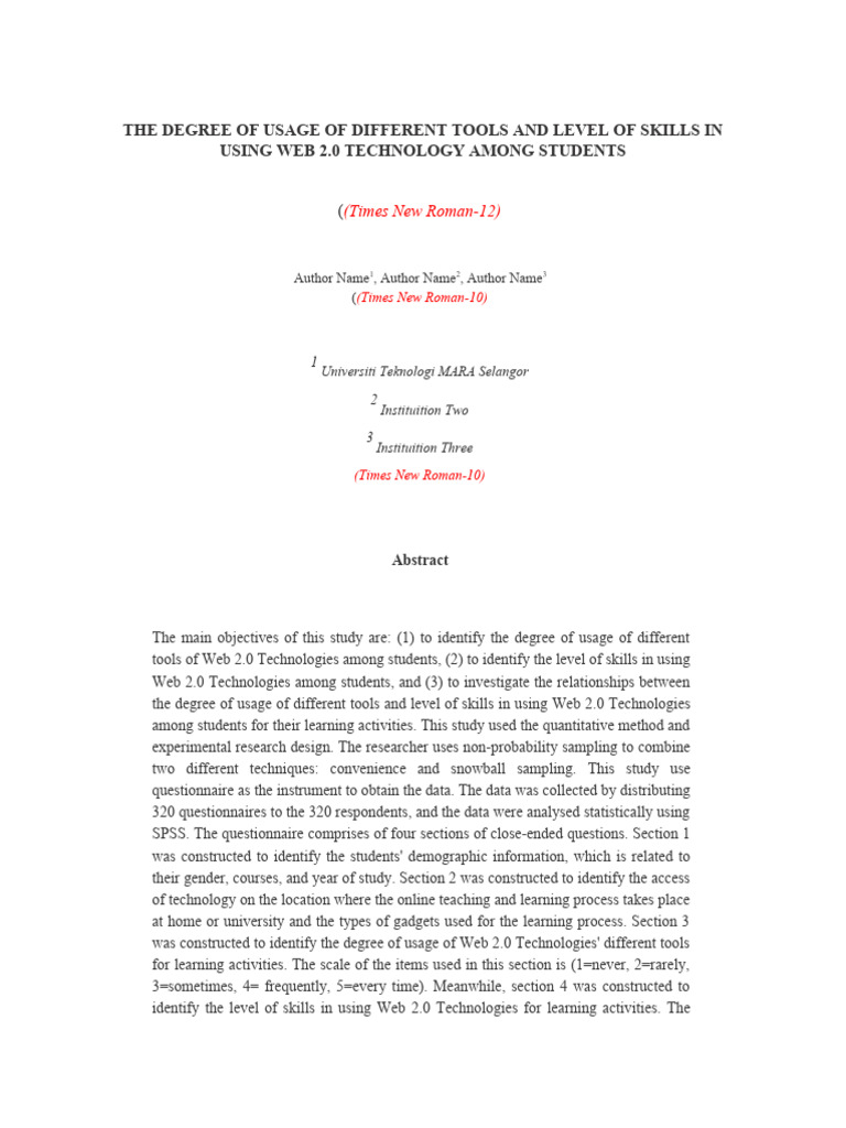 Template Penulisan Artikel Jurnal Pendidikan Bitara English | PDF