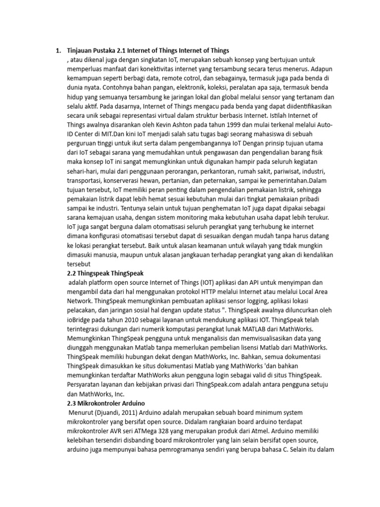 Pemanfaatan Mentahan Sensor IoT | PDF