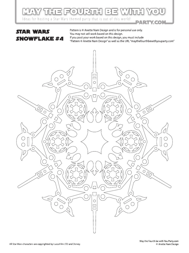 Star Wars Snowflake Pattern 4 PDF