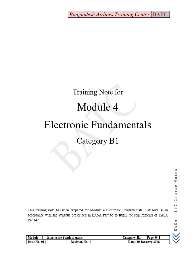 Module 4 B1.1 Rev 4 | PDF | P–N Junction | Doping (Semiconductor)