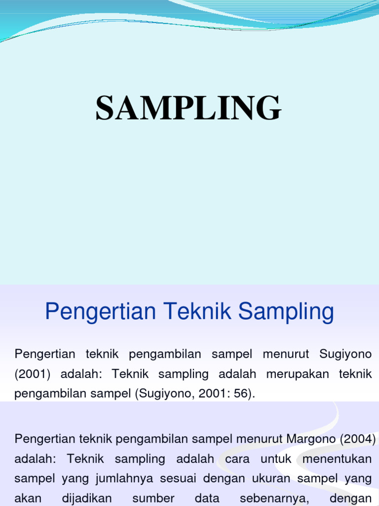 Teknik Sampling: Panduan Lengkap dan Jenisnya | PDF | Sains & Matematika
