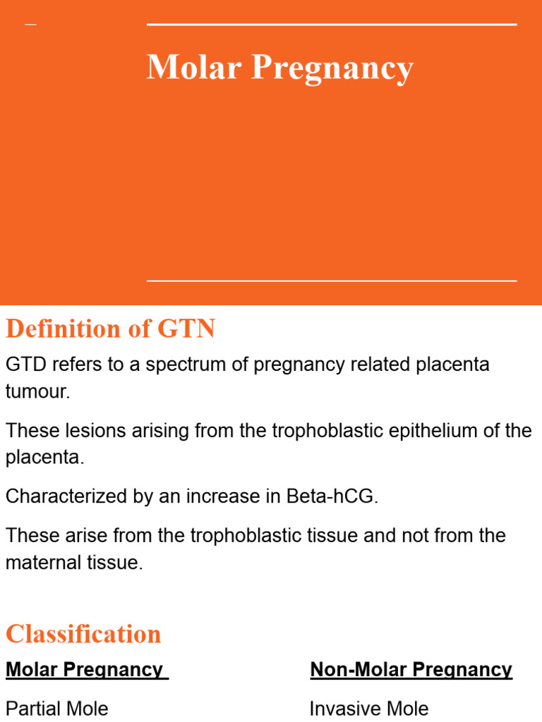 Molar Pregnancy - 2 | PDF | Human Chorionic Gonadotropin | Medical ...