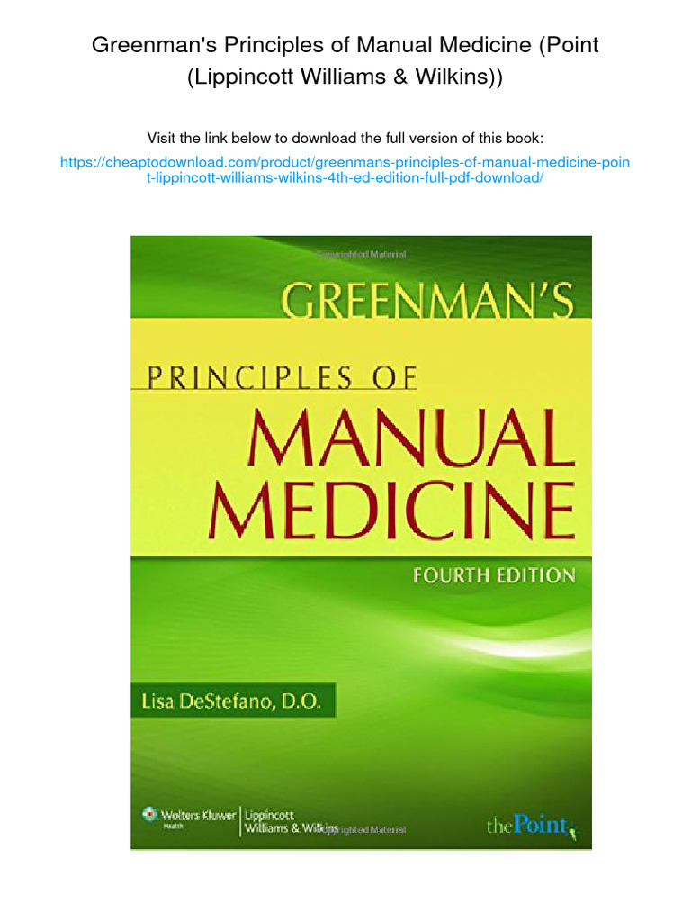 Greenman's Principles of Manual Medicine (Point (Lippincott