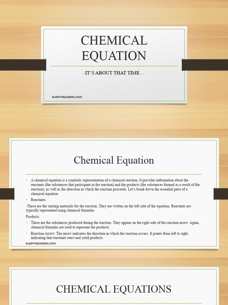 Understanding Chemical Equations | PDF