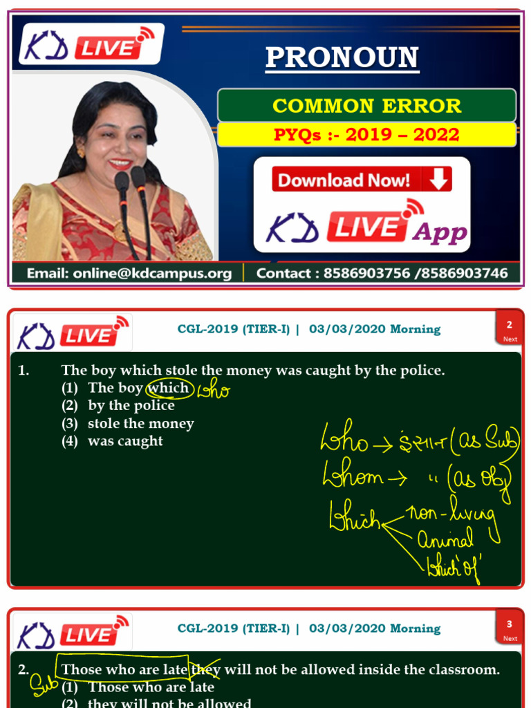 Common Pronoun Errors Explained | PDF | Pronoun | Plural
