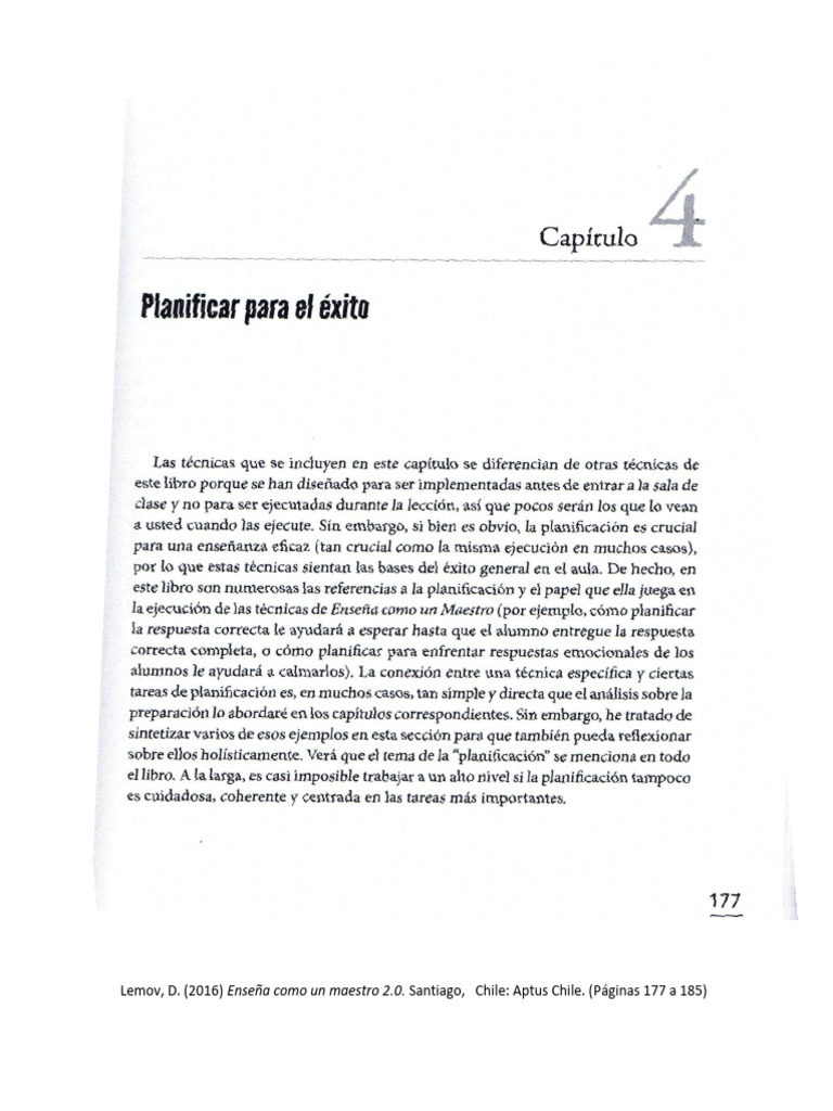 Lemov,+D +Capítulo+4+-+Planificar+con+éxito | PDF