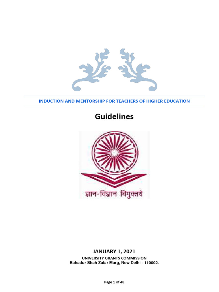 Guidelines Mentorship PDF Mentorship Teachers