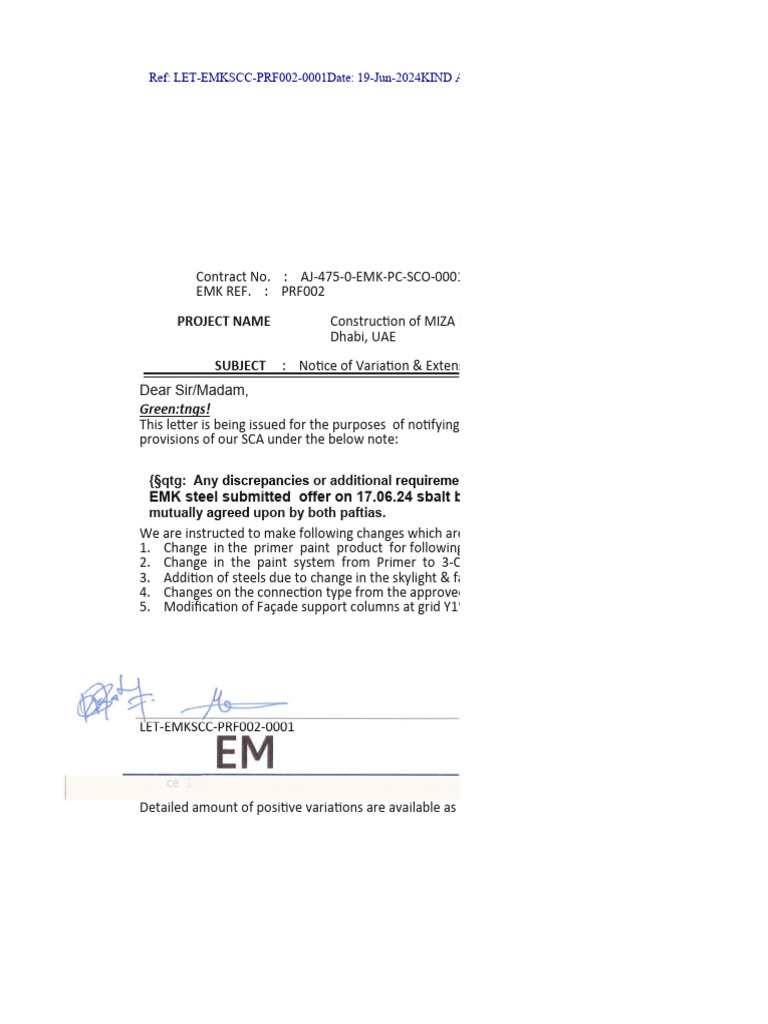 Construction Variation Notice | PDF | Science & Mathematics | Computers