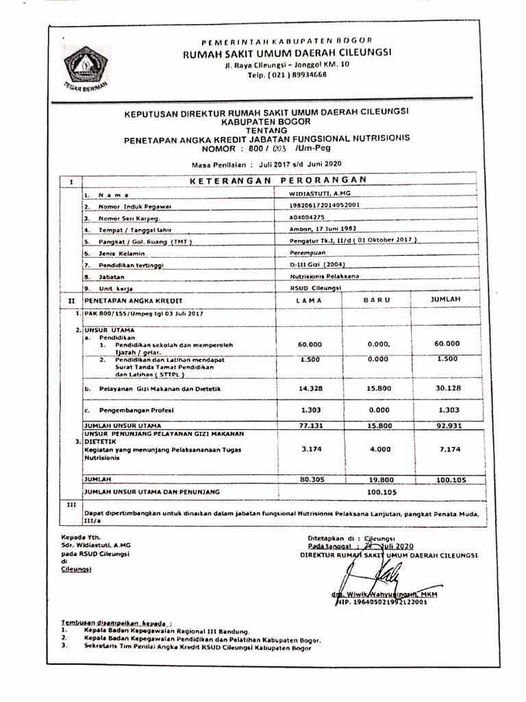 Penetapan Angka Kredit PDF
