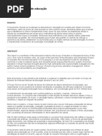 Políticas Públicas de Educação - Artigo