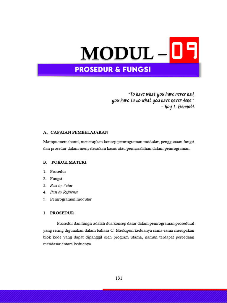 Pemrograman Modular dan Fungsi C | PDF | Bisnis | Komputer
