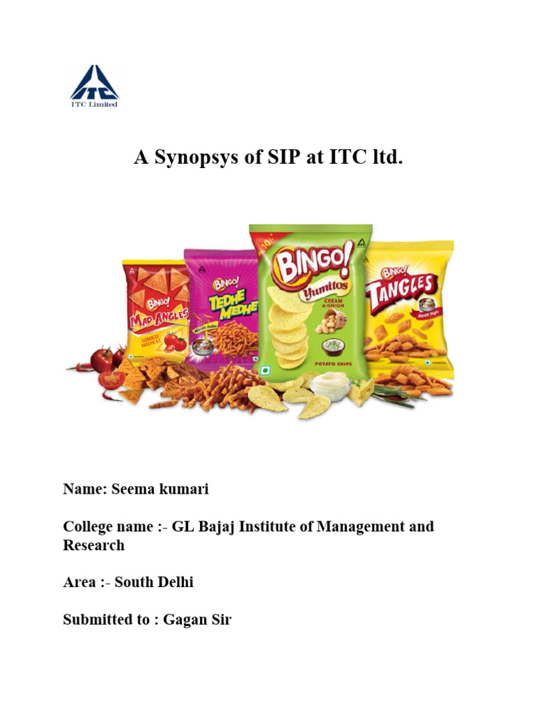 Synopsis of SIP ITC | PDF | Retail | Sales