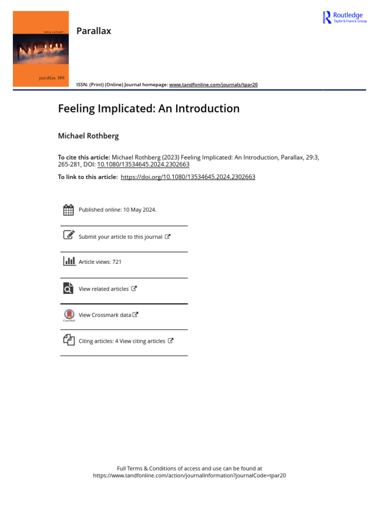 Feeling Implicated Intro 1 | PDF | Affect (Psychology) | Emotions