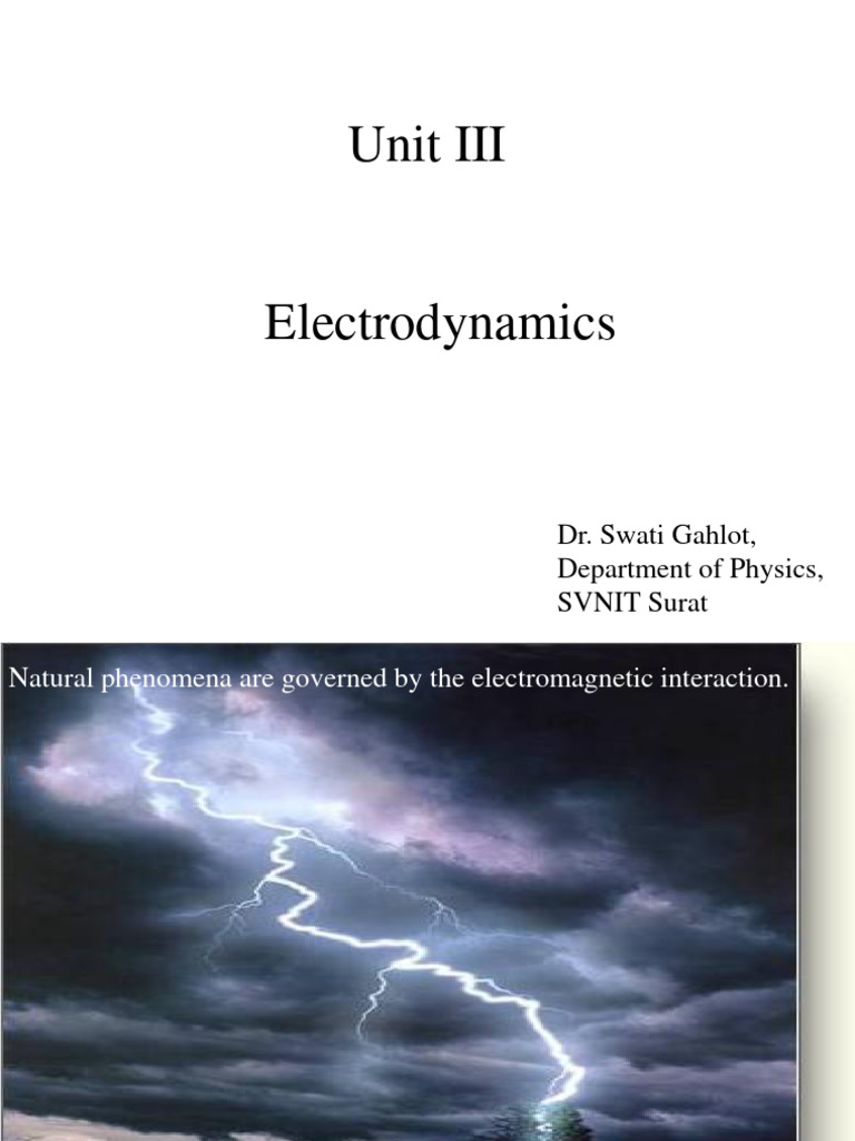 Understanding Electrodynamics Basics | PDF | Waves | Electromagnetic ...