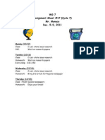 WG7 Assignment Sheet #17 (Cycle 7) Mr. Monaco Dec. 5-9, 2011