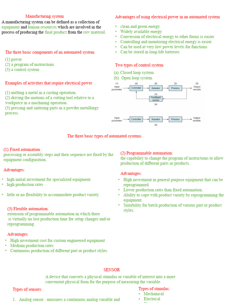 Overview of Automated Manufacturing Systems | PDF | Programmable Logic ...