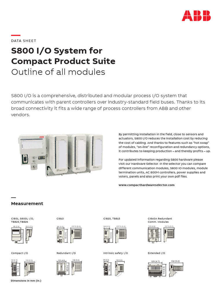3BSE061511 en E S800 IO System For Compact Product Suite - Outline of ...