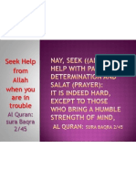 Seek Help  from  Allah  when you are in trouble Al Quran
