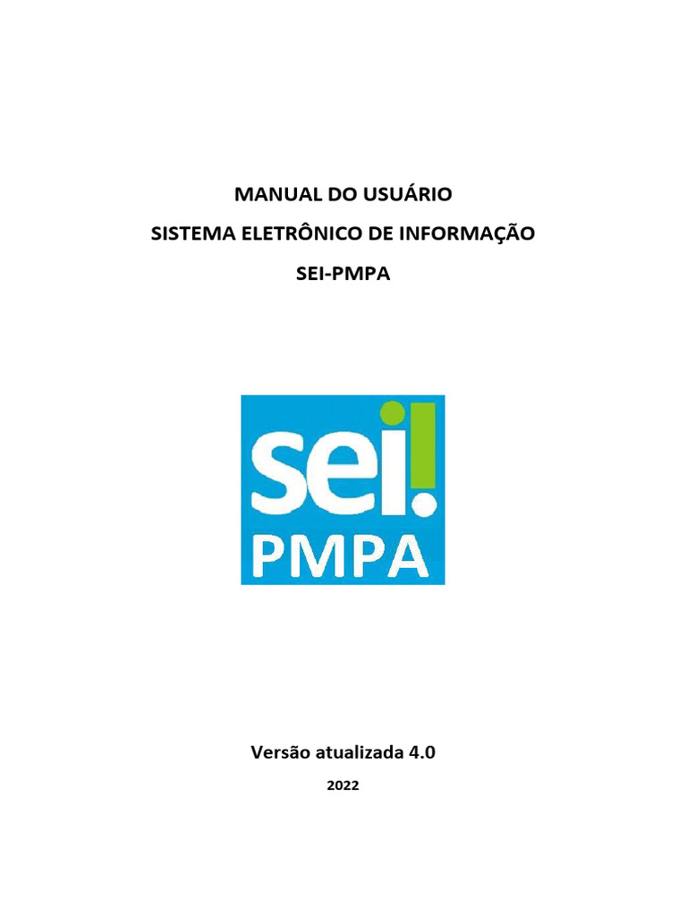 Manual do Usuário SEI-PMPA 4.0 | PDF | Autenticação | Informática
