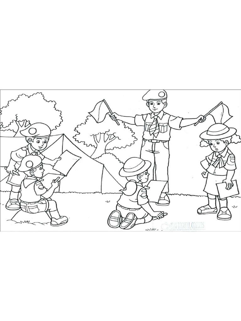 Mewarnai Gambar Pramuka 10 | PDF