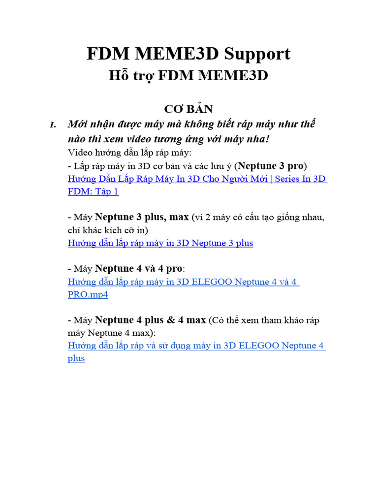 FDM Meme3D Support | PDF