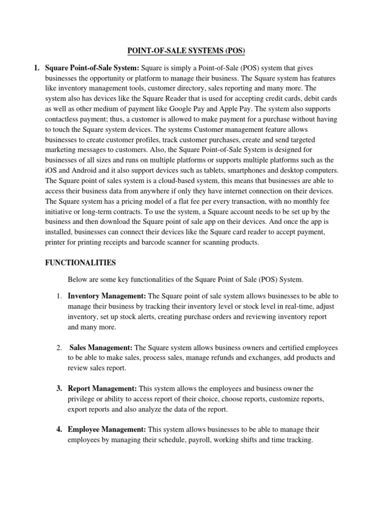Comprehensive Guide to POS Systems | PDF | Point Of Sale | Quick Books