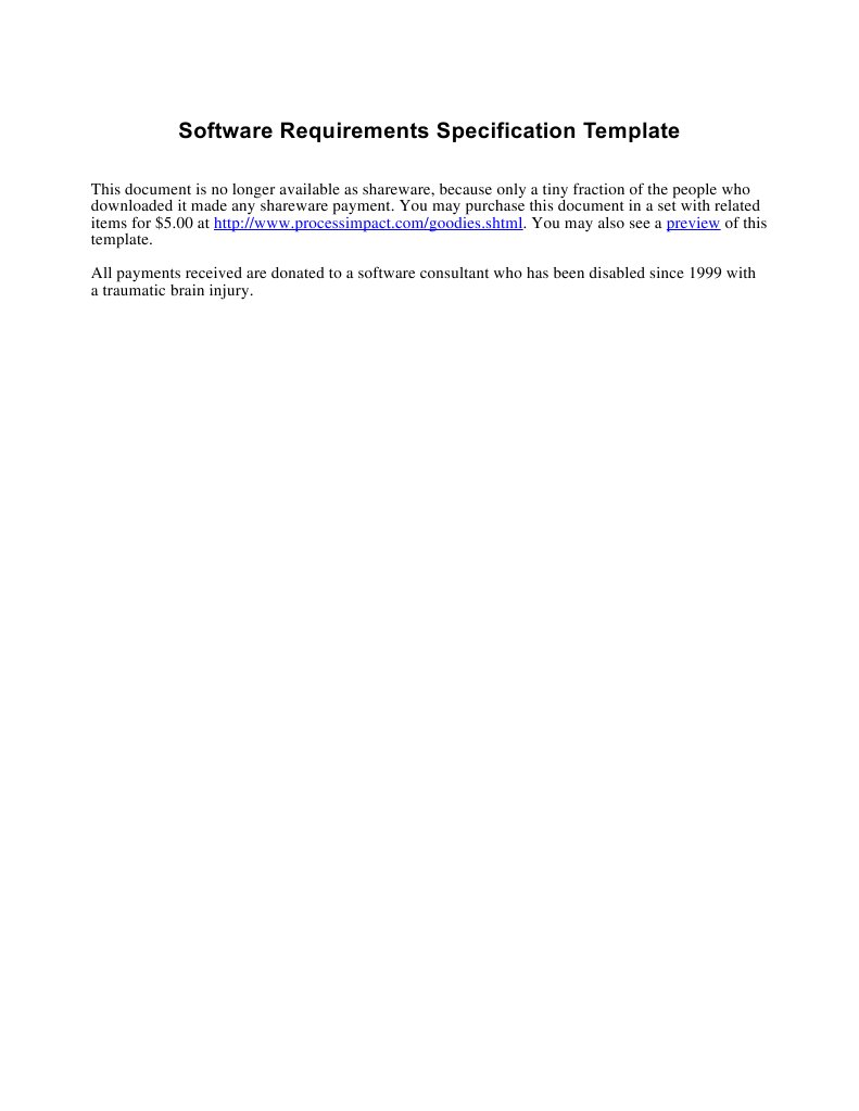 Software Requirements Spec Template | PDF