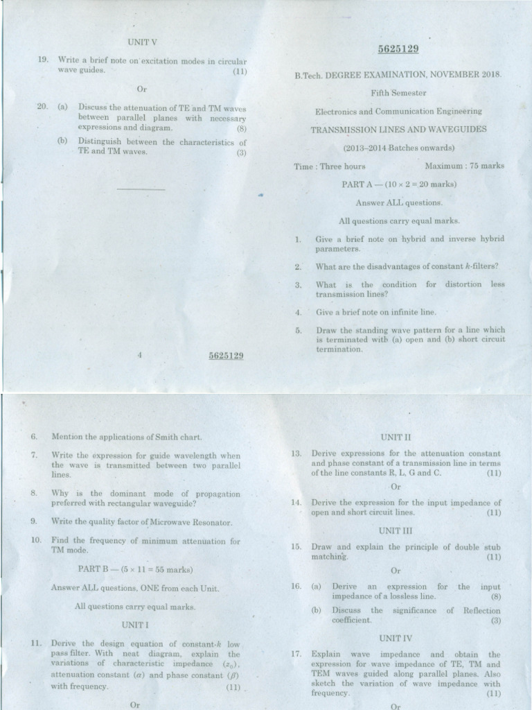 7 Transmission Lines And Waveguides Nov 2018 Pdf Transmission Line