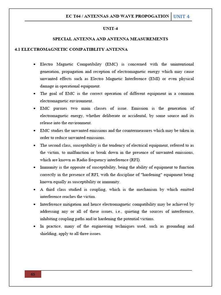 AWP 4 Unit | PDF | Electromagnetic Compatibility | Antenna (Radio)
