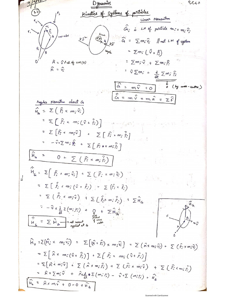 Dynamics Class Notes (Before Midsem) | PDF