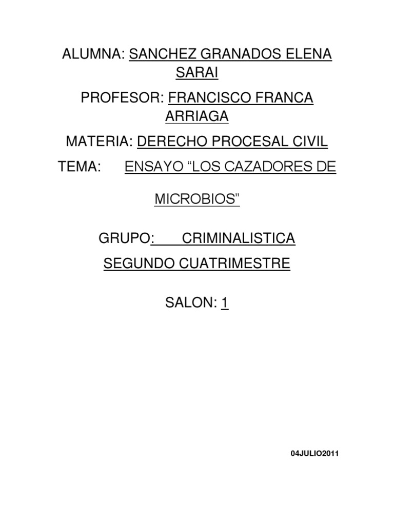 Cazadores de Microbios | PDF | Luis Pasteur | Microorganismo