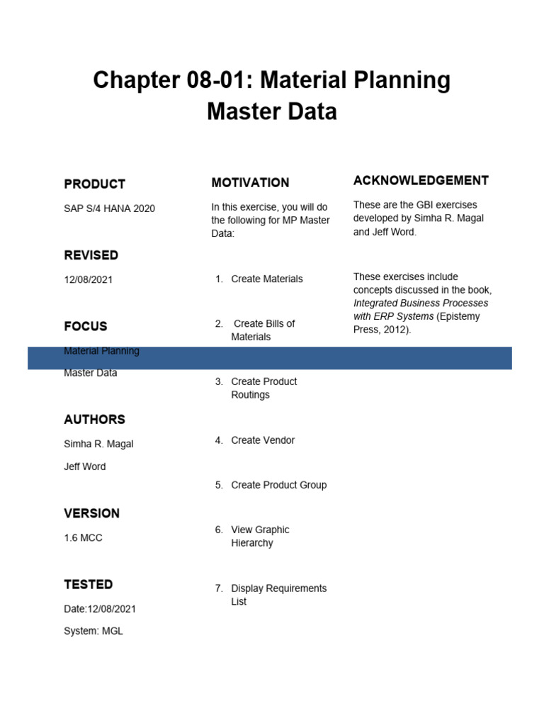 MRP Master Data Creation Guide | PDF | Information | Computing