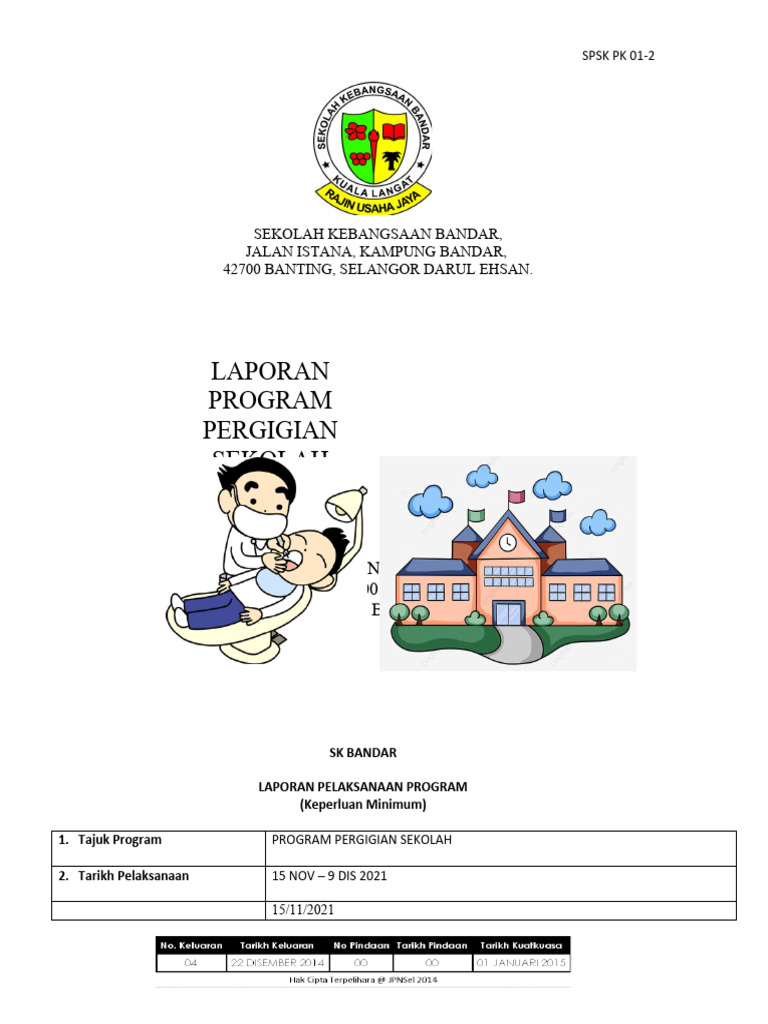 LAPORAN Program Pergigian Sekolah 2022 | PDF