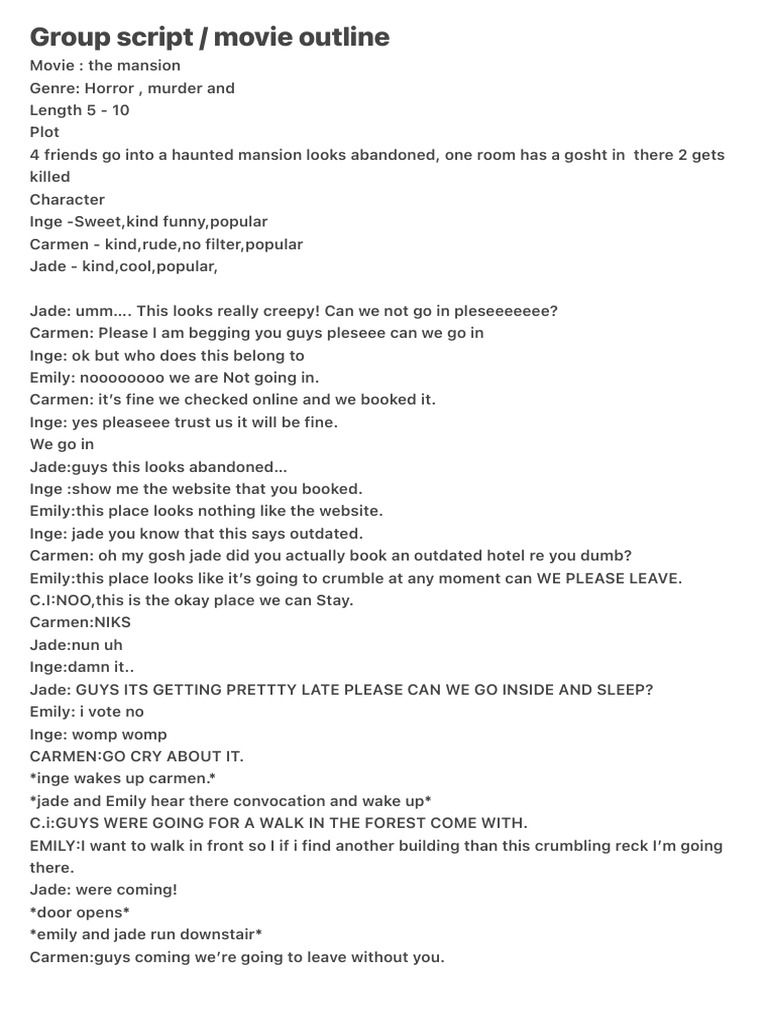 Group script movie outline 4 pdf