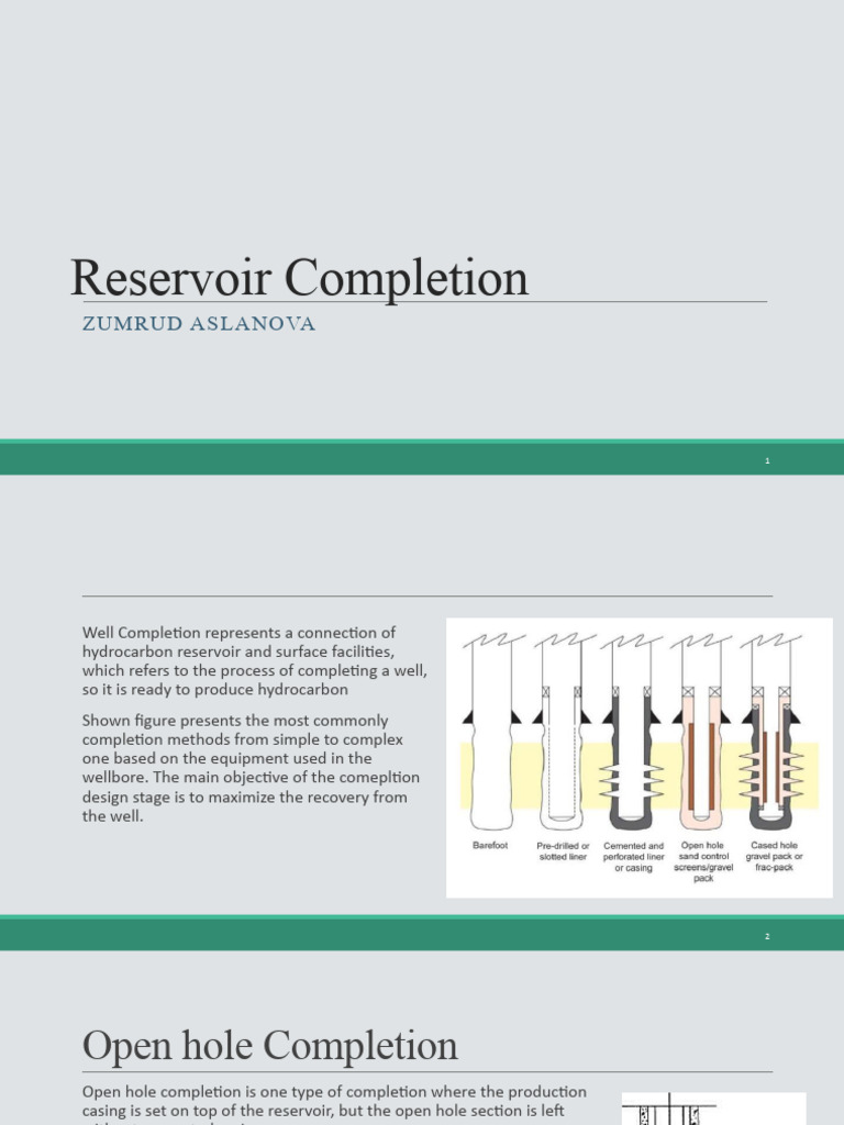 Well Completion Methods Overview | PDF | Casing (Borehole) | Oil Well