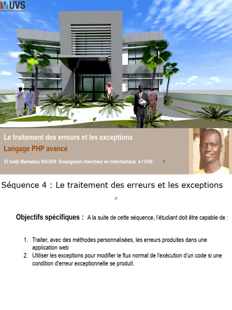 Gestion des erreurs et exceptions en PHP | PDF | PHP | Informatique