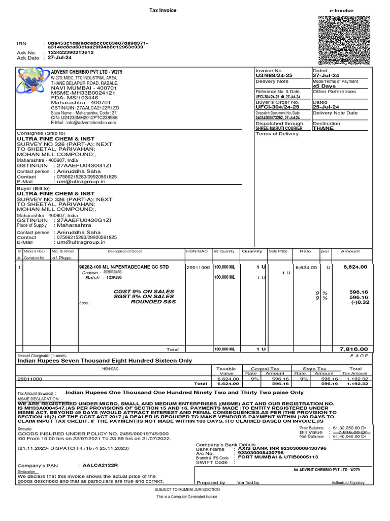 Voucher no u3 988 24 25 amount 7 816 00 pdf small and