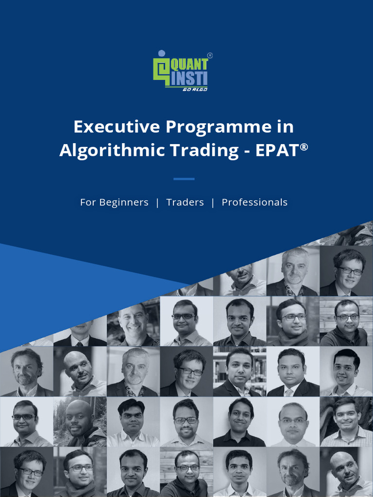 EPAT Brochure | PDF | Option (Finance) | Algorithmic Trading