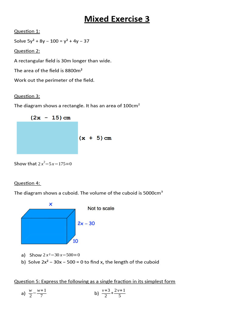 Mixed exercise 4 pdf