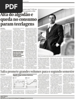 Alta do algodão e queda do consumo param tecelagens